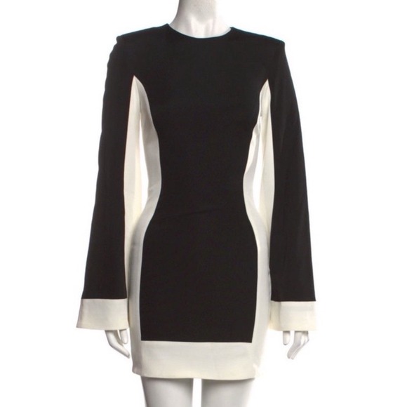 MISHA COLLECTION Dresses & Skirts - Misha Collection Black White Colorblock Long Sleeve Mini Dress AW17DR110 US 8